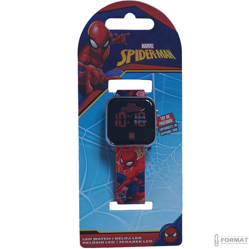 ZEGAREK CYFROWY LED NA RĘKĘ DLA DZIECI MARVEL SPIDERMAN V2 KIDS EUROSWAN 2