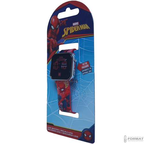 ZEGAREK CYFROWY LED NA RĘKĘ DLA DZIECI MARVEL SPIDERMAN V2 KIDS EUROSWAN 8