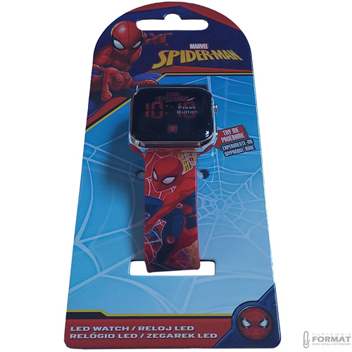 ZEGAREK CYFROWY LED NA RĘKĘ DLA DZIECI MARVEL SPIDERMAN V2 KIDS EUROSWAN 9