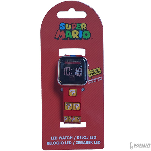 ZEGAREK CYFROWY LED NA RĘKĘ DLA DZIECI SUPER MARIO KIDS EUROSWAN 2