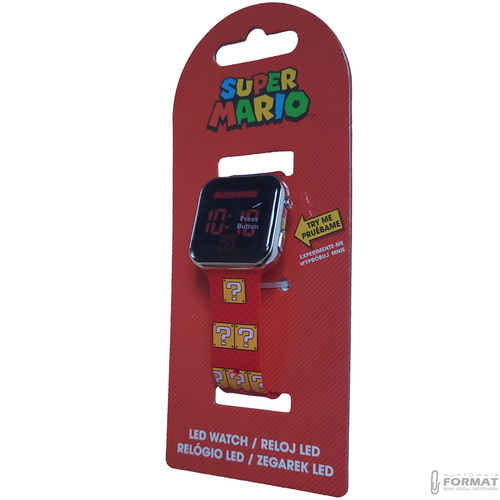 ZEGAREK CYFROWY LED NA RĘKĘ DLA DZIECI SUPER MARIO KIDS EUROSWAN 8