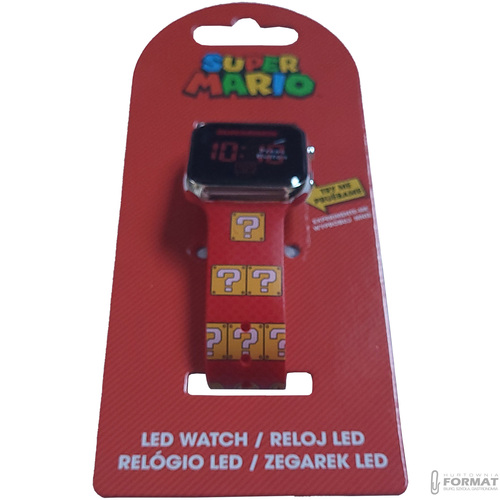 ZEGAREK CYFROWY LED NA RĘKĘ DLA DZIECI SUPER MARIO KIDS EUROSWAN 9