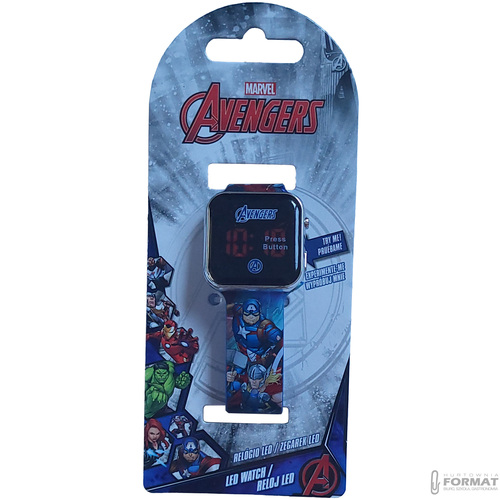 ZEGAREK CYFROWY LED NA RĘKĘ DLA DZIECI MARVEL AVENGERS KIDS EUROSWAN 2