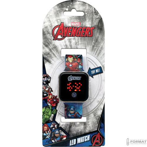 ZEGAREK CYFROWY LED NA RĘKĘ DLA DZIECI MARVEL AVENGERS KIDS EUROSWAN 4