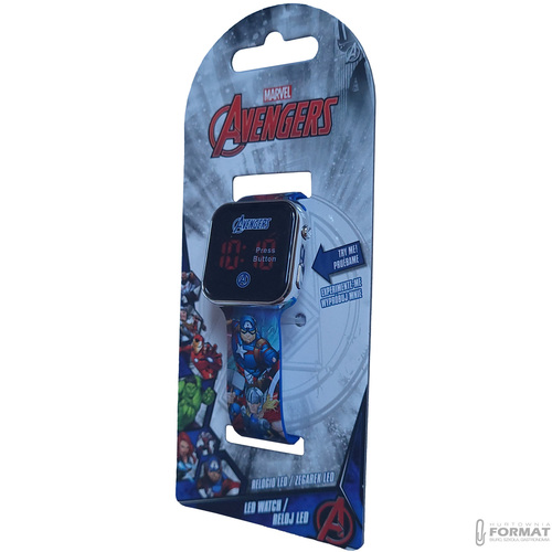 ZEGAREK CYFROWY LED NA RĘKĘ DLA DZIECI MARVEL AVENGERS KIDS EUROSWAN 8