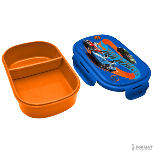 ŚNIADANIÓWKA PUDEŁKO ŚNIADANIOWE + SZTUĆCE HOT WHEELS 21x14x6 cm 2