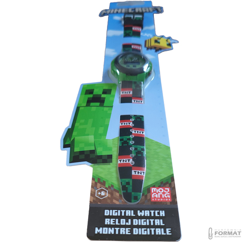 ZEGAREK CYFROWY DLA DZIECI MINECRAFT KE02 ECO KIDS EUROSWAN 2