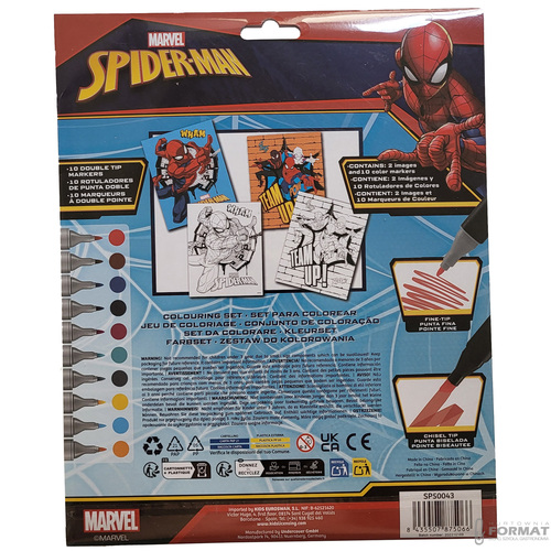 ZESTAW DO MALOWANIA PO NUMERKACH PISAKAMI SPIDER-MAN KIDS EUROSWAN 4