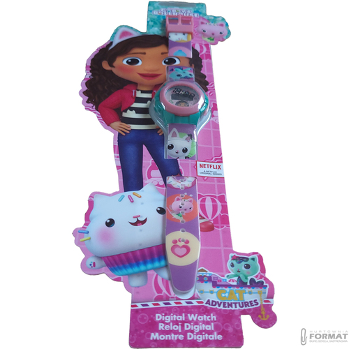 ZEGAREK CYFROWY DLA DZIECI KOCI DOMEK GABI GABBY'S DOLLHOUSE KE02 ECO 2