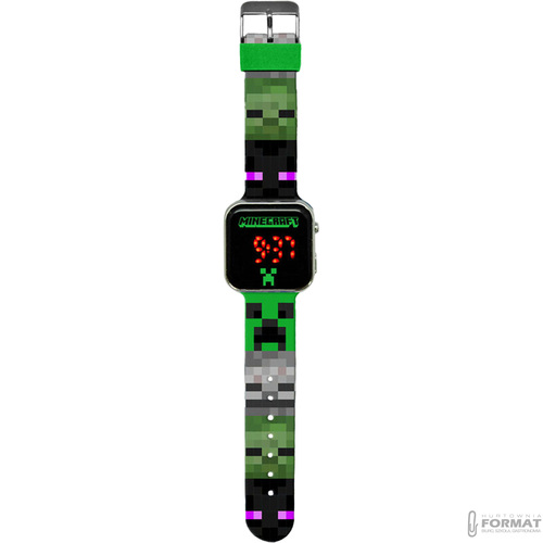 ZEGAREK CYFROWY LED NA RĘKĘ DLA DZIECI MINECRAFT GŁOWY MOBÓW KIDS EUROSWAN 3