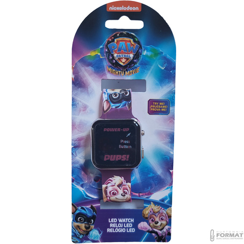 ZEGAREK CYFROWY LED NA RĘKĘ DLA DZIECI PSI PATROL SKYE KIDS EUROSWAN 2