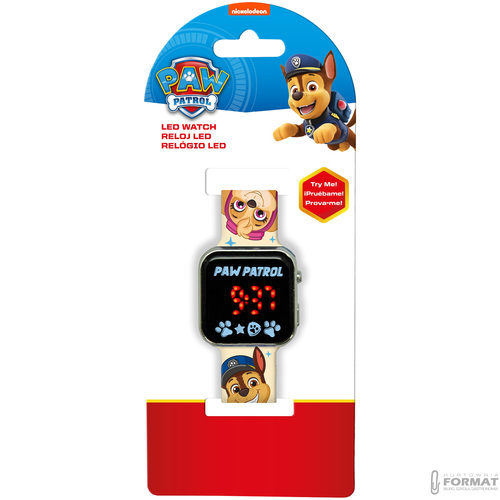 ZEGAREK CYFROWY LED NA RĘKĘ DLA DZIECI PSI PATROL PAW PATROL KIDS EUROSWAN 4