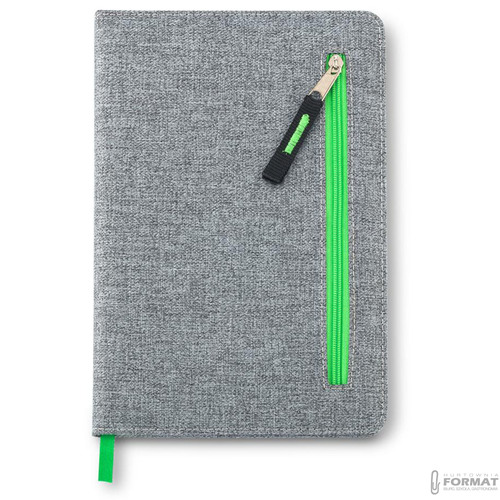 NOTES ZESZYT PLANER Z GUMKĄ W LINIĘ DO PISANIA PAMIĘTNIK A5 ZIELONA GUMKA 2