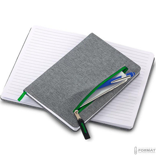 NOTES ZESZYT PLANER Z GUMKĄ W LINIĘ DO PISANIA PAMIĘTNIK A5 ZIELONA GUMKA 5
