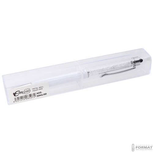 DŁUGOPIS Z TOUCH PEN RYSIK DO EKRANÓW TABLETÓW BIAŁY Z DIAMENTAMI 6