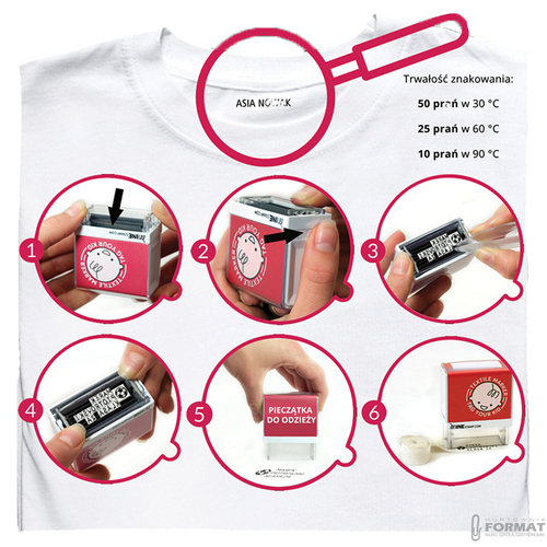PIECZĄTKA ZESTAW COLOP DO ZNAKOWANIA UBRAŃ ODZIEŻY PERSONALIZOWANA 11