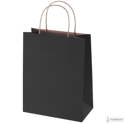 TORBA PAPIEROWA CZARNA A5 225/80/180  4