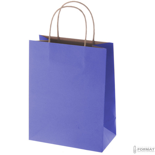 TORBA PAPIEROWA GRANATOWA A5 225/80/180 4