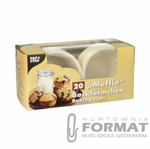 Papierowe foremki do muffinek , białe, opak. 20 szt 2