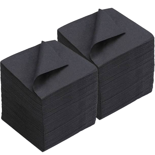 Serwetki czarne papierowe 2w PUNTO 20x20cm 1/4 cza 2
