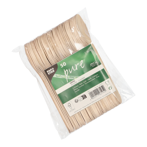 Łyżki drewniane 16cm 50szt 2