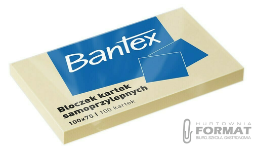 Bloczek kartek samoprzy. Bantex 100x75 mm 100 k 2