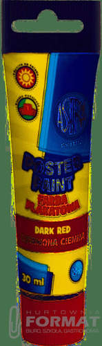 Farba plakatowa Astra, ciemnoczerwona 30 ml 2