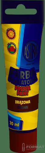 Farba plakatowa Astra, brązowa 30 ml 4