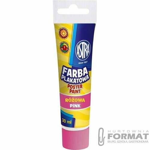 Farba plakatowa Astra, różowa 30 ml 3