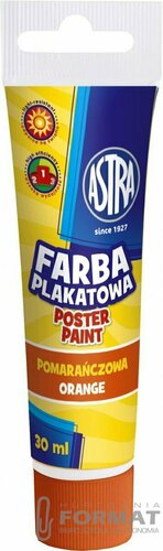 Farba plakatowa Astra, pomarańczowa 30 ml 3