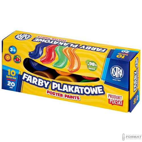 Astra, Farby plakatowe: 10kolx20 ml 2