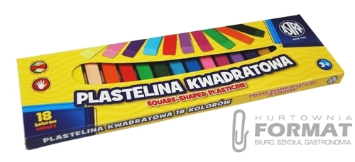 Plastelina kwadratowa ASTRA 18 kolorów 2