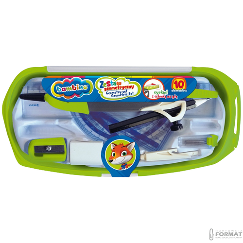Komplet geometryczny Bambino z cyrklem 10 el 10 el. (5903235649752) 7
