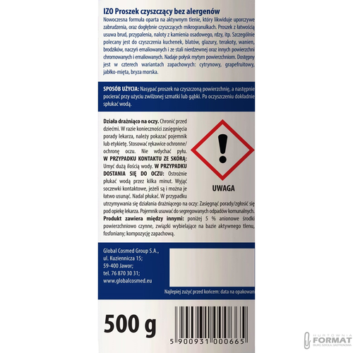 PROSZEK DO SZOROWANIA IZO 500G CYTRYNA 2