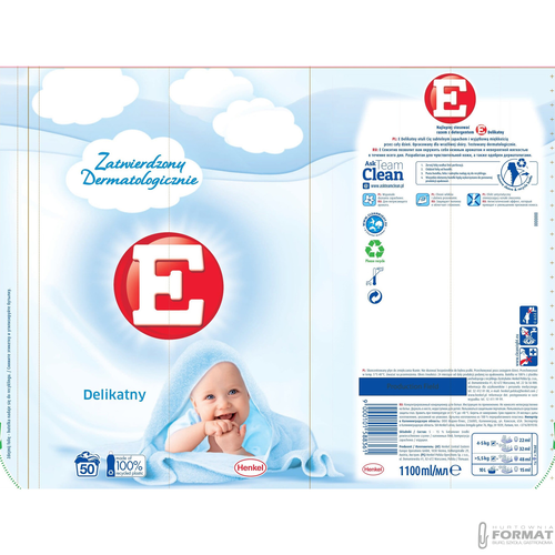 E Płyn do Płukania Classic Sensitive 1,1L 50 prań 2