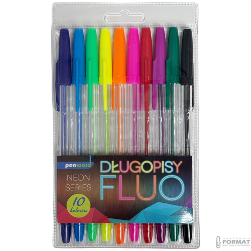 DŁUGOPIS FLUO 10 KOLORÓW 2