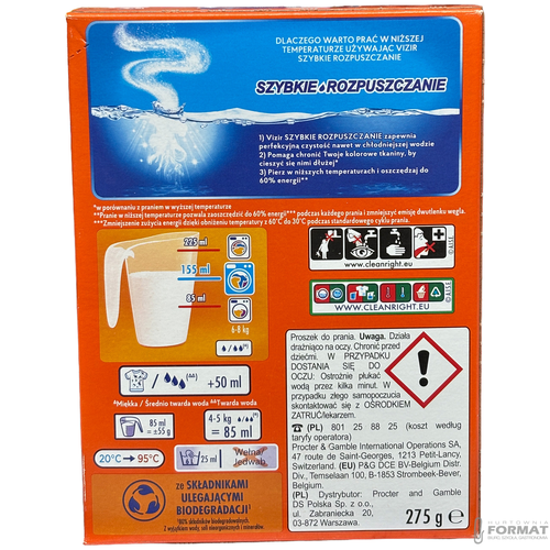 PROSZEK DO PRANIA VIZIR 275G COLOR 3
