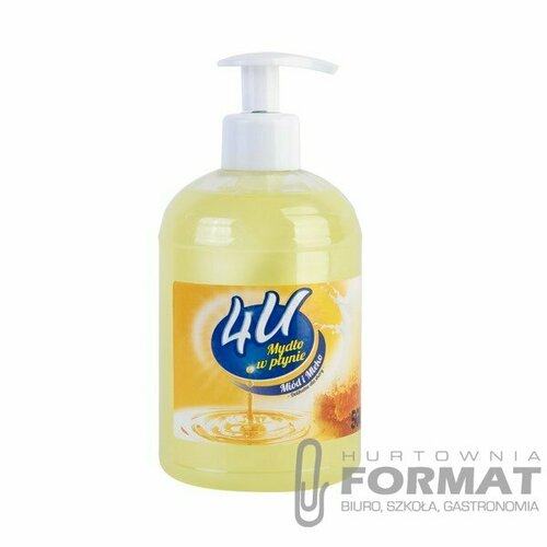 4U Mydło w płynie 500ml Miód i mleko 2