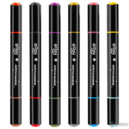 Easy Stationery Dwustronny Marker 12 Kolorów 6szt 4
