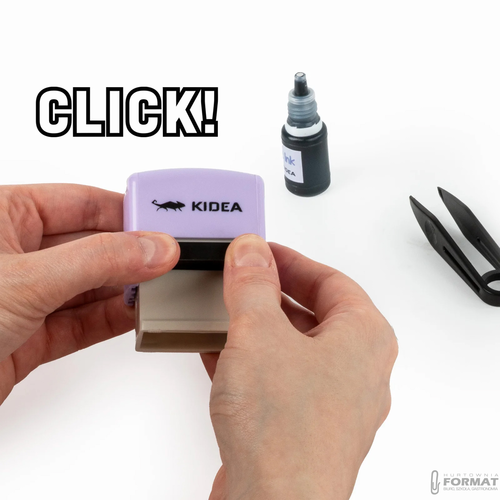 STEMPEL DO TKANIN Z LITERKAMI KIDEA 7