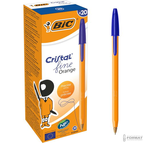 DŁUGOPIS BIC ORANGE NIEBIESKI 6
