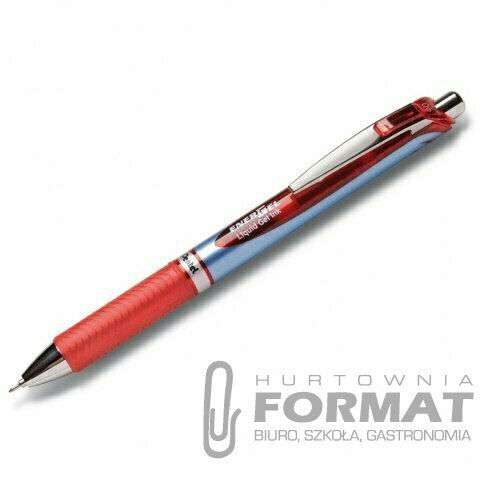 Cienkopis kulkowy 0.5 mm Pentel BLN75-B - czerwony 10