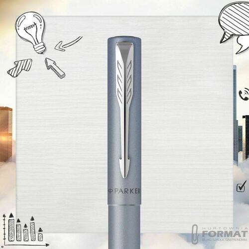 Ekskluzywne pióro tłoczkowe Parker VECTOR XL M silver (2159745) 5