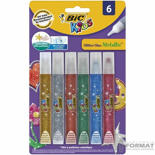 Klej artystyczny Bic brokatowy metaliczny 10,5ml 2