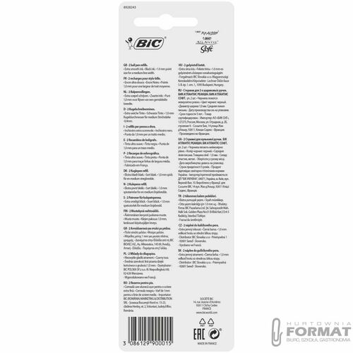 WKŁAD DO DŁUGOPISU BIC ATLANTIS CZARNY A2 4