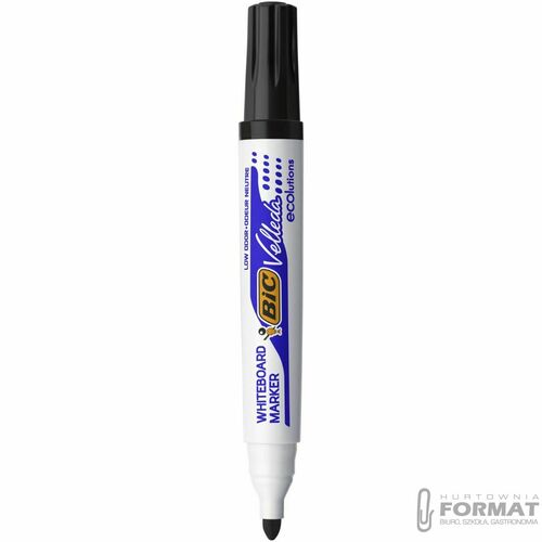 MARKER SUCHOŚCIERALNY BIC VELLEDA CZARNY OKRĄGŁY 3