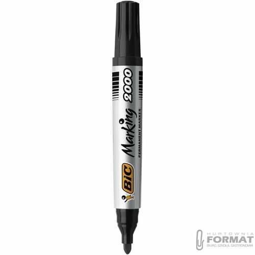 MARKER PERMANENTNY BIC CZARNY OKRĄGŁA KOŃC. 2