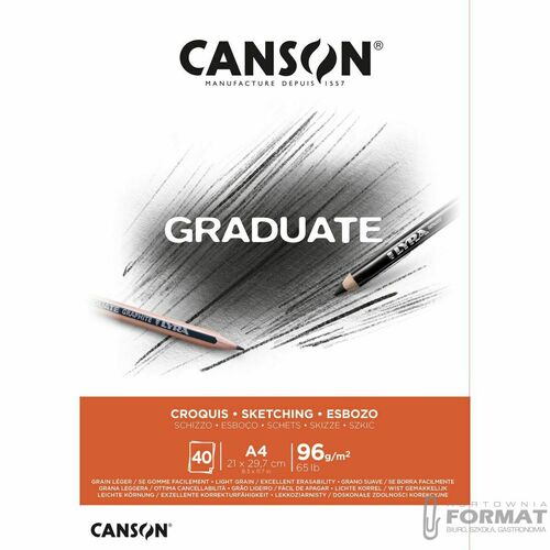 Blok artystyczny Canson Graduate A4 96g 40k (400110362) 2