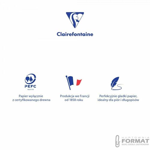 Zeszyt A5/32k kratka Clairefontaine 90g 2