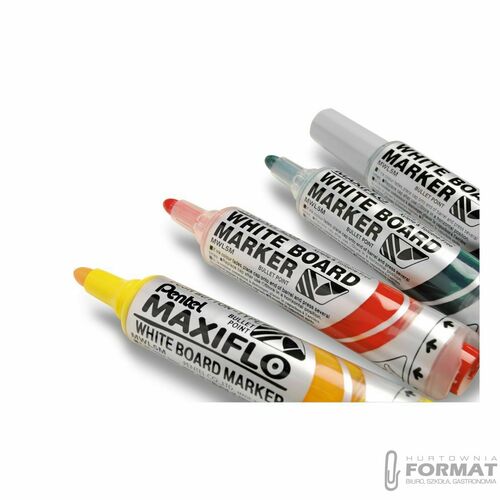 MARKER DO TABLIC SUCHOŚCIERALNYCH PENTEL MAXIFLO CZARNY MWL5M Z TŁOCZKIEM 4
